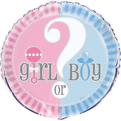Girl or Boy Reveal Party Foil Helium Balloon (Optional Helium Inflation)