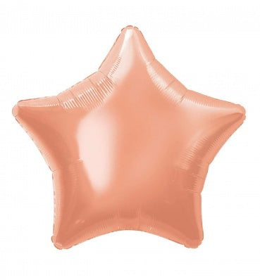 Rose Gold Star Shape Foil Balloon (Optional Helium Inflation)