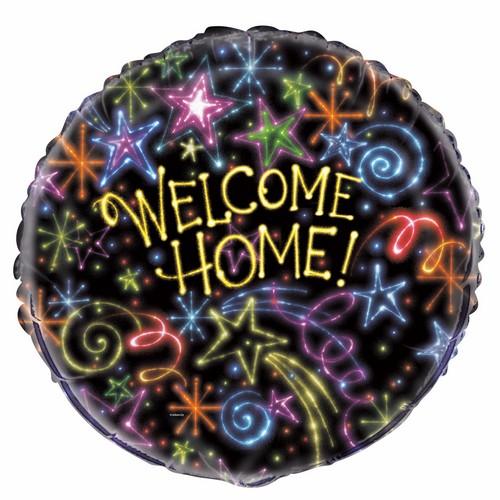 Star Welcome Home Foil Balloon (Optional Helium Inflation)