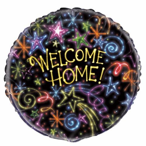 Star Welcome Home Foil Balloon (Optional Helium Inflation)