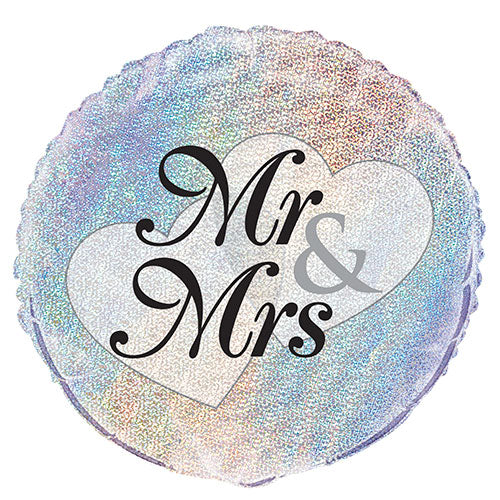 Mr & Mrs Foil Balloon (Optional Helium Inflation)