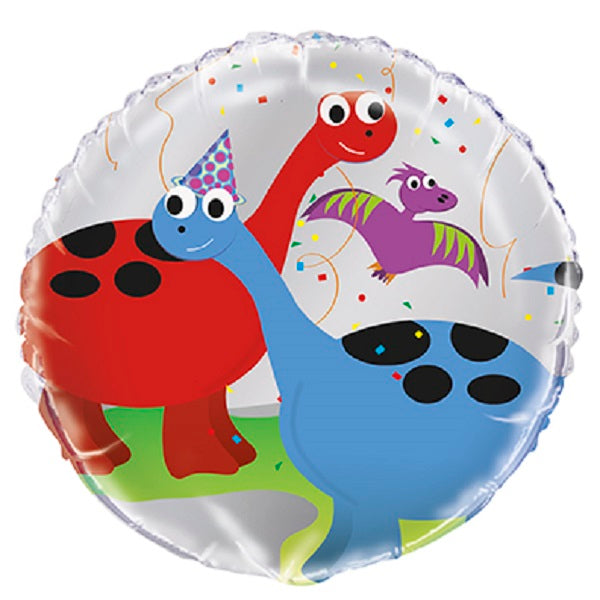 Party Dinosaurs Foil Balloon (Optional Helium Inflation)