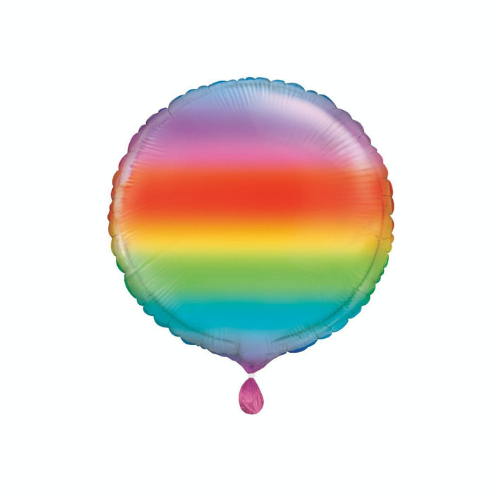 Rainbow Foil Balloon (Optional Helium Inflation)