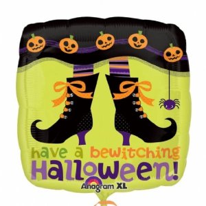 Bewitching Halloween Foil Balloon (Optional Helium Inflation)