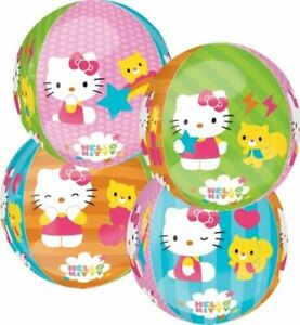 Hello Kitty ORBZ Helium Filled Foil Balloon - 16" Round (Optional Helium Inflation)