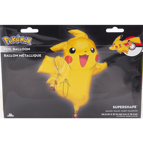 Pokémon Pikachu SuperShape Helium Filled Foil Balloon - 24.5x31" (Optional Helium Inflation)