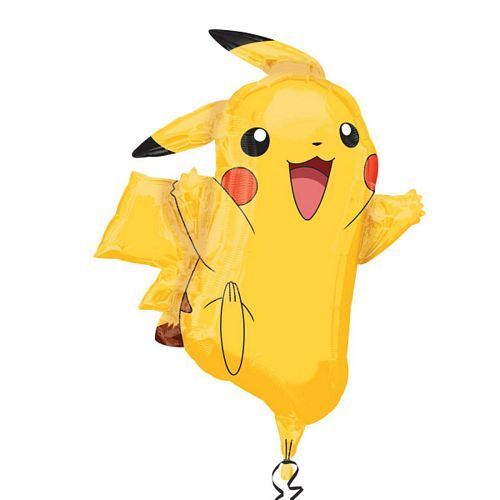 Pokémon Pikachu SuperShape Helium Filled Foil Balloon - 24.5x31" (Optional Helium Inflation)