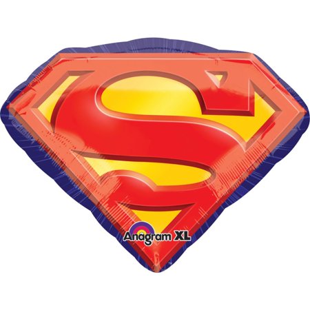 Superman SuperShape Helium Filled Foil Balloon - 26"x20" (Optional Helium Inflation)