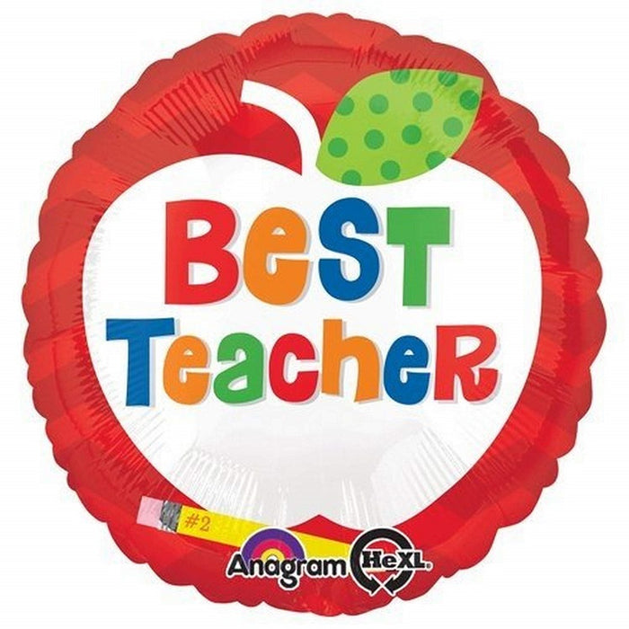 Best Teacher Foil Balloon (Optional Helium Inflation)
