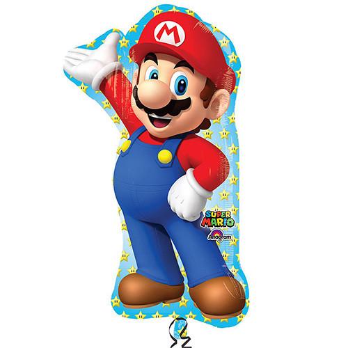 Super Mario SuperShape Helium Filled Foil Balloon (Optional Helium Inflation)