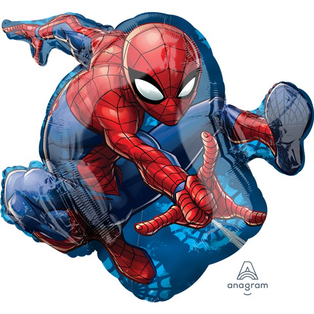 Spider-Man SuperShape Helium Filled Foil Balloon - 17x29" (Optional Helium Inflation)