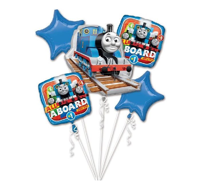 Thomas The Tank Engine Foil Balloon Bouquet (Optional Helium Inflation)