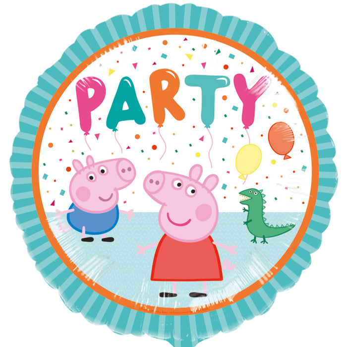 Peppa Pig Party - Foil Helium Balloon (Optional Helium Inflation)