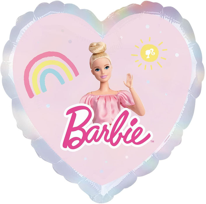 Barbie Vibes Birthday Heart Foil Helium 17" Balloon (Optional Helium Inflation)