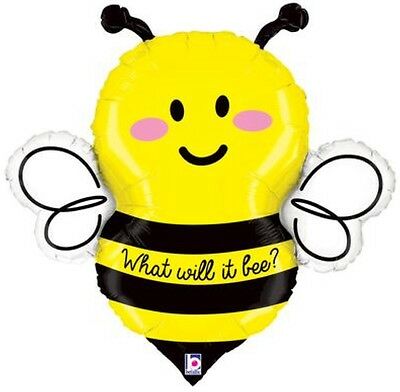 What Will It Bee? Gender Reveal Supersize Balloon 34" (Optional Helium Inflation)
