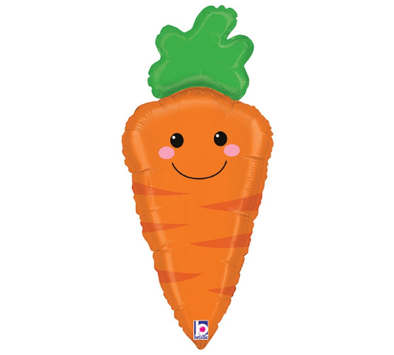 Carrot Supersize Helium Filled Balloon 31" (Optional Helium Inflation)