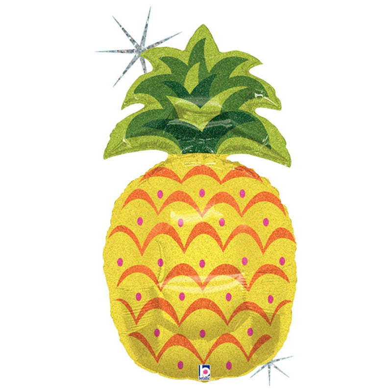 Pineapple Supersize Helium Filled Balloon - 37" Foil (Optional Helium Inflation)