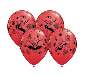 Spider-Man Marvel Balloons 6 Pack (Optional Inflation)