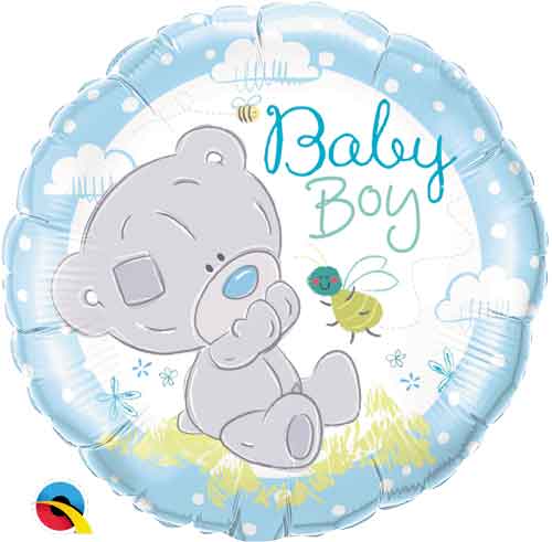 Baby Boy Tatty Teddy Foil Balloon (Optional Helium Inflation)