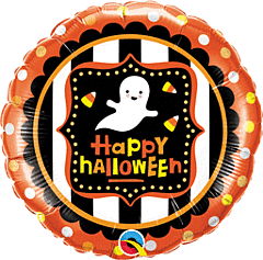 Happy Halloween Foil Balloon (Optional Helium Inflation)