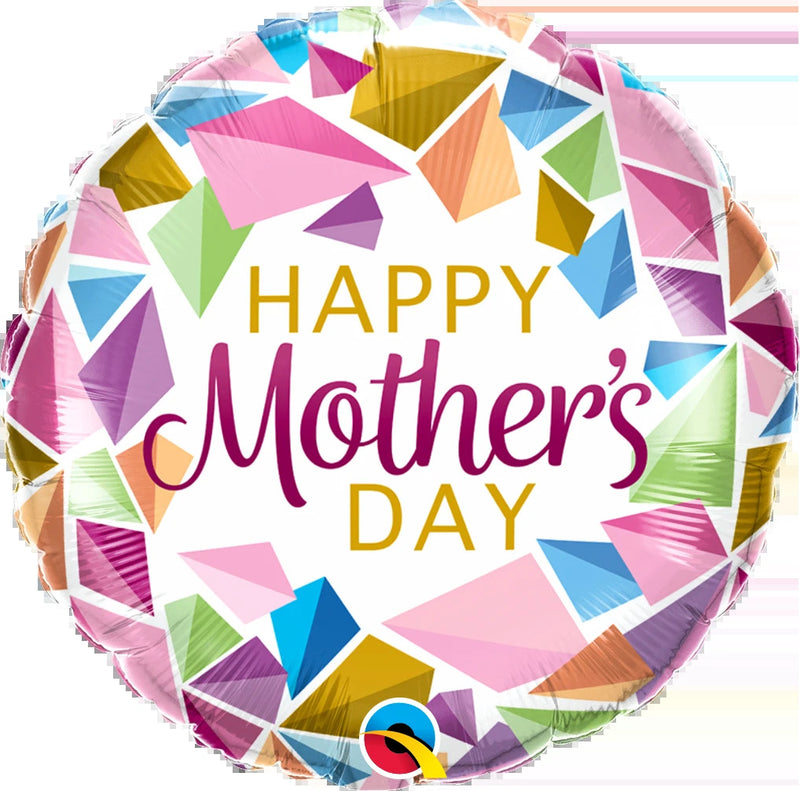 Happy Mothers Day Gems Foil Balloon (Optional Helium Inflation)