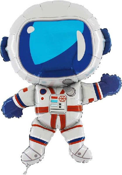 Astronaut Shaped Foil Balloons 36"(Optional Helium Inflation)