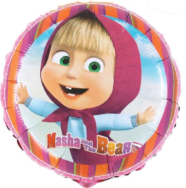 Masha And The Bear - Foil Helium Balloon (Optional Helium Inflation)