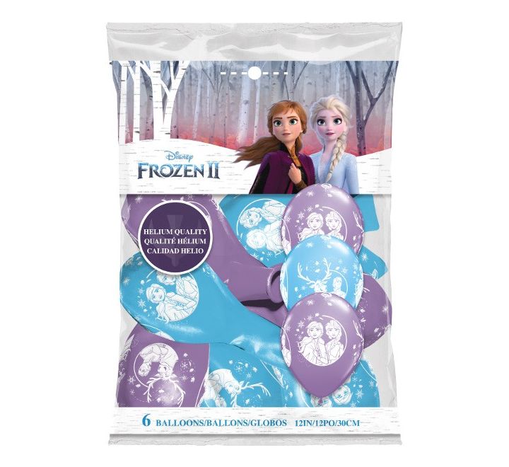Disney Frozen Designs Anna Elsa Olaf Balloons 6 Pack (Optional Inflation)