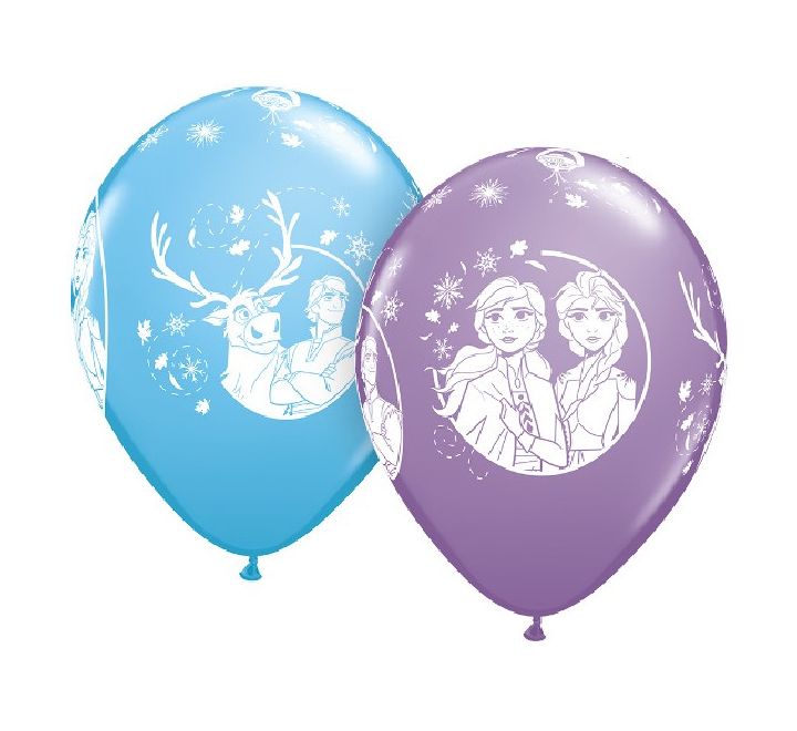 Disney Frozen Designs Anna Elsa Olaf Balloons 6 Pack (Optional Inflation)