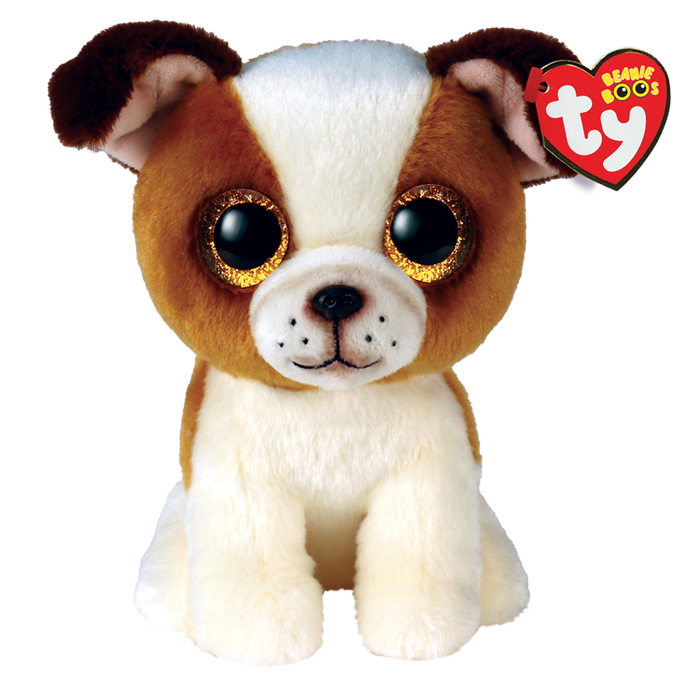TY Beanie Boo - Hugo the Brown and White Dog