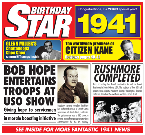 Birthday Star 1941 CD Music Greeting Card Special Year