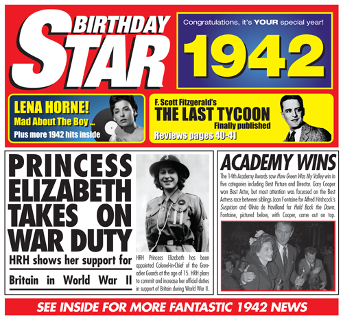 Birthday Star 1942 CD Music Greeting Card Special Year