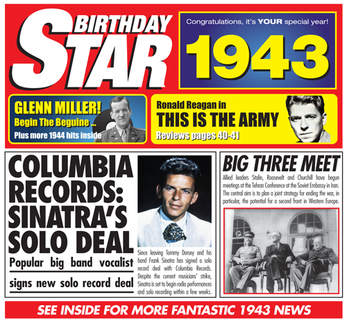 Birthday Star 1943 CD Music Greeting Card Special Year