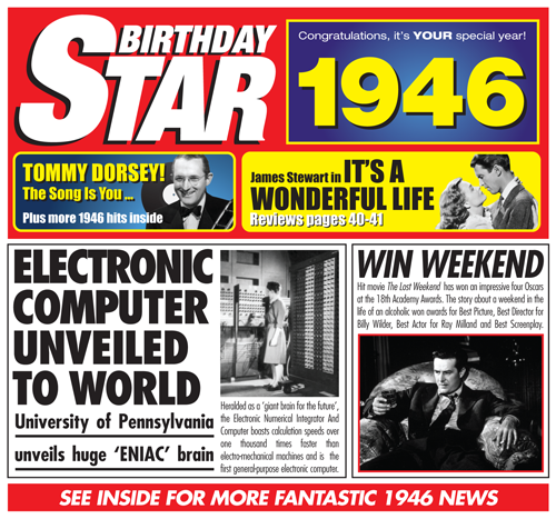 Birthday Star 1946 CD Music Greeting Card Special Year