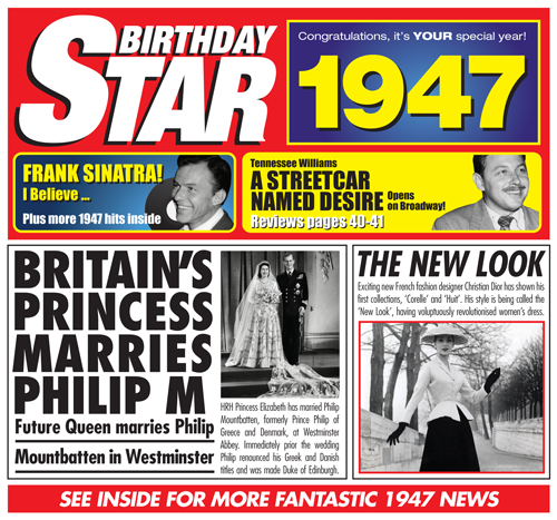 Birthday Star 1947 CD Music Greeting Card Special Year