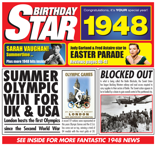 Birthday Star 1948 CD Music Greeting Card Special Year