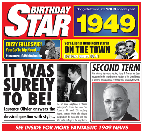 Birthday Star 1949 CD Music Greeting Card Special Year