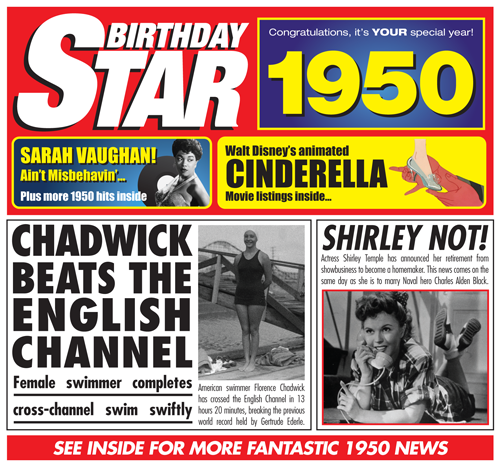 Birthday Star 1950 CD Music Greeting Card Special Year