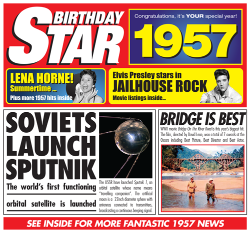 Birthday Star 1957 CD Music Greeting Card Special Year