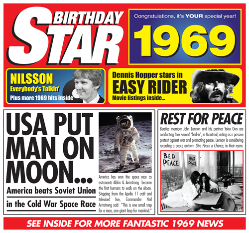 Birthday Star 1969 CD Music Greeting Card Special Year