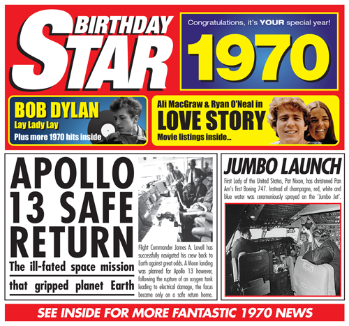 Birthday Star 1970 CD Music Greeting Card Special Year