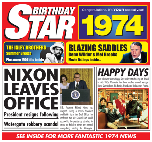 Birthday Star 1974 CD Music Greeting Card Special Year
