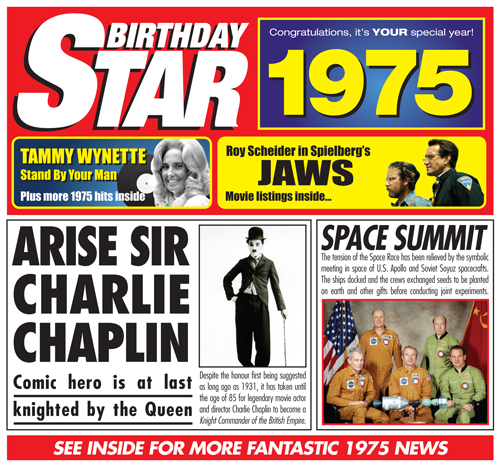 Birthday Star 1975 CD Music Greeting Card Special Year