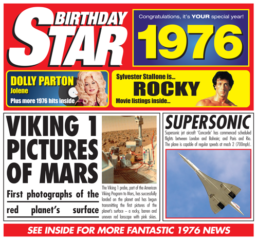 Birthday Star 1976 CD Music Greeting Card Special Year