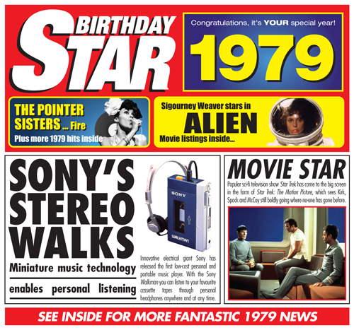 Birthday Star 1979 CD Music Greeting Card Special Year