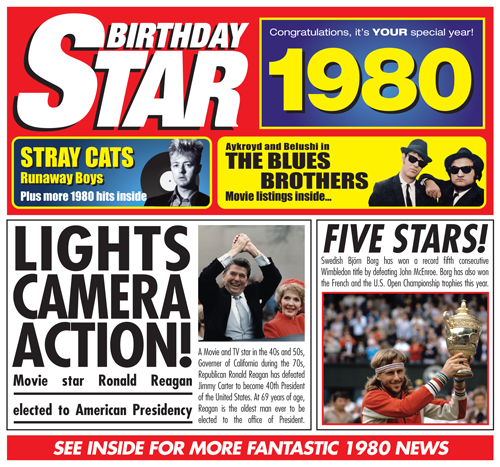 Birthday Star 1980 CD Music Greeting Card Special Year