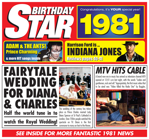 Birthday Star 1981 CD Music Greeting Card Special Year