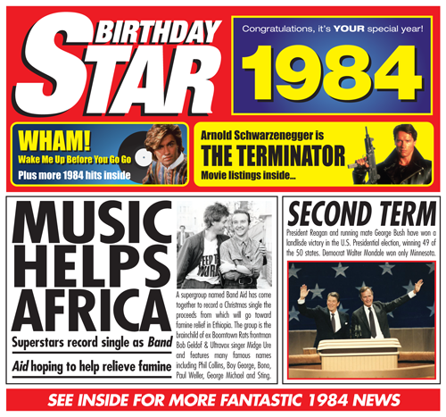 Birthday Star 1984 CD Music Greeting Card Special Year