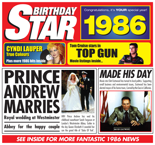 Birthday Star 1986 CD Music Greeting Card Special Year