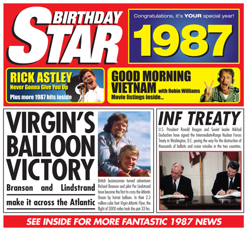 Birthday Star 1987 CD Music Greeting Card Special Year